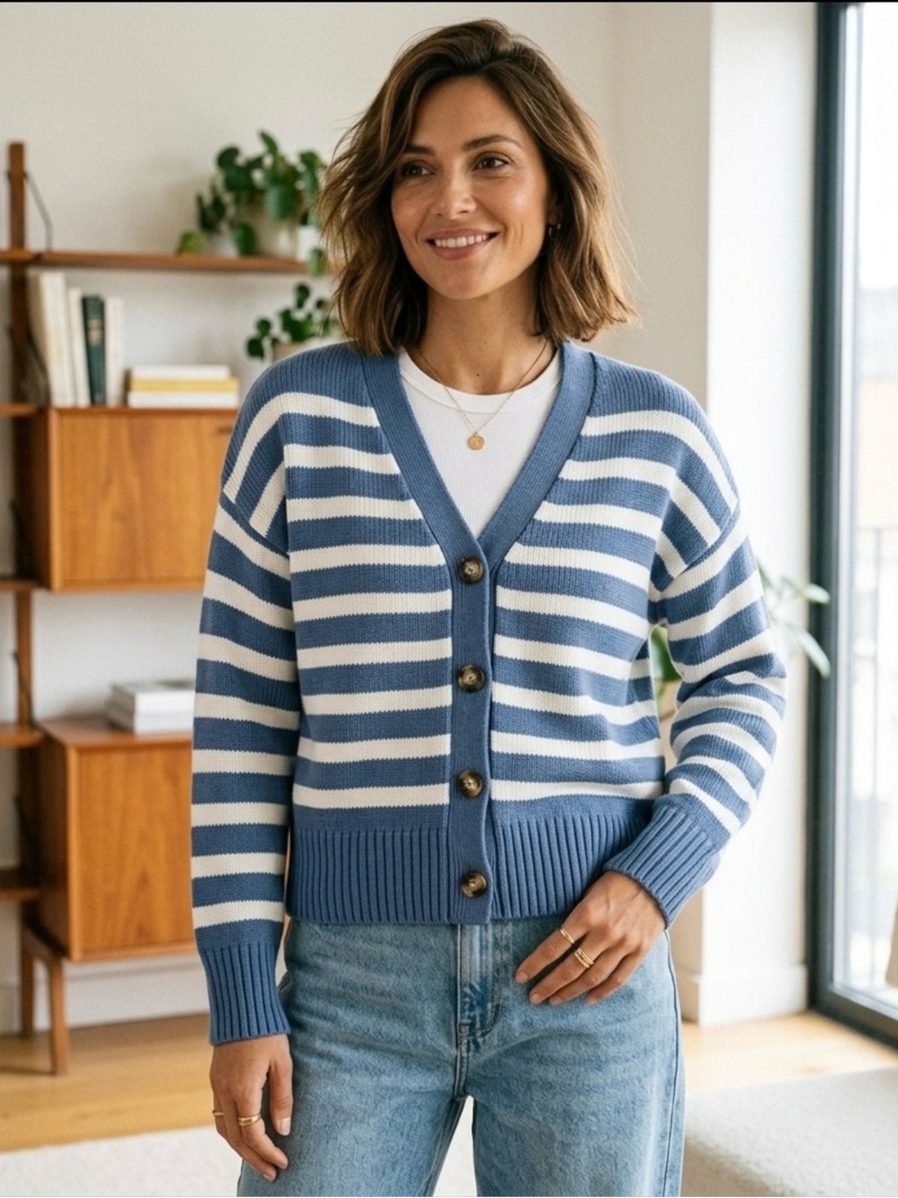 Blue Striped Sweater